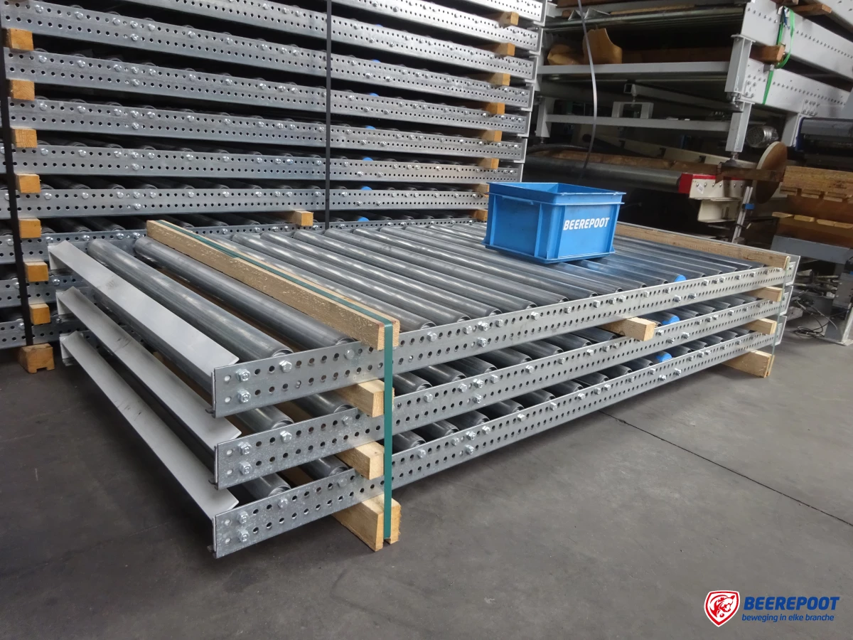 Rollenbaan, pallets